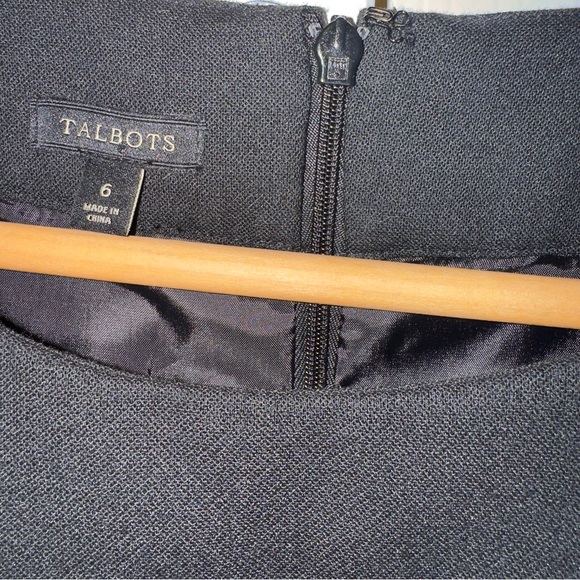 Talbots Black Sleeveless Sheath Dress Size 6 – Classic LBD, Fully Lined, Work - Picture 3 of 11